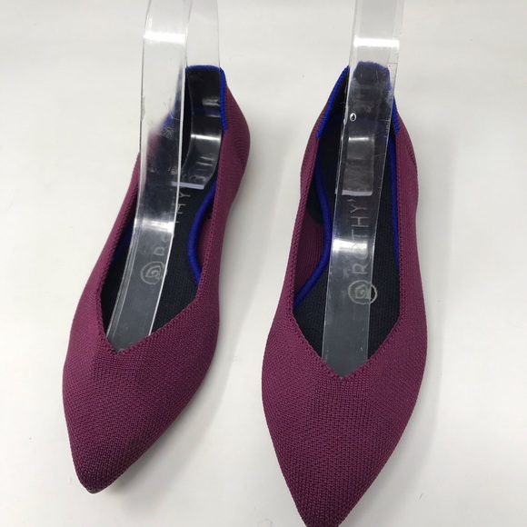 COPY - Rothys Orchid Purple Point Toe Flats Retired. - Picture 2 of 11